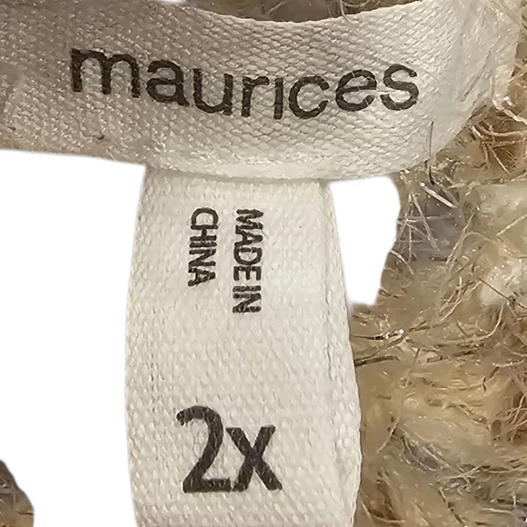 Maurices Fuzzy Knit Cardigan Sweater 2X Beige Cream Soft Cozy Open Front - Picture 4 of 5
